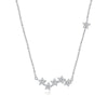 925 Sterling Silver Plated Platinum 45cm Pavé Setting CZ Necklace for Women