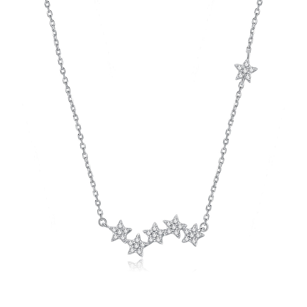 925 Sterling Silver Plated Platinum 45cm Pavé Setting CZ Necklace for Women