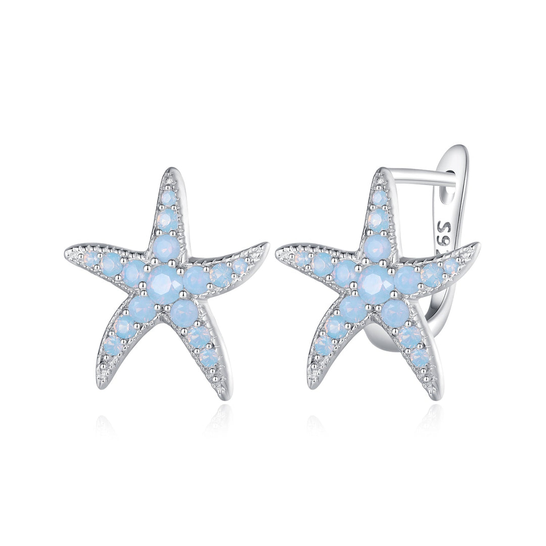 925 Sterling Silver Opal Earrings 15x13mm for Women
