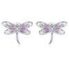 925 Sterling Silver Enamel Process Earrings with Pavé Setting CZ for Women
