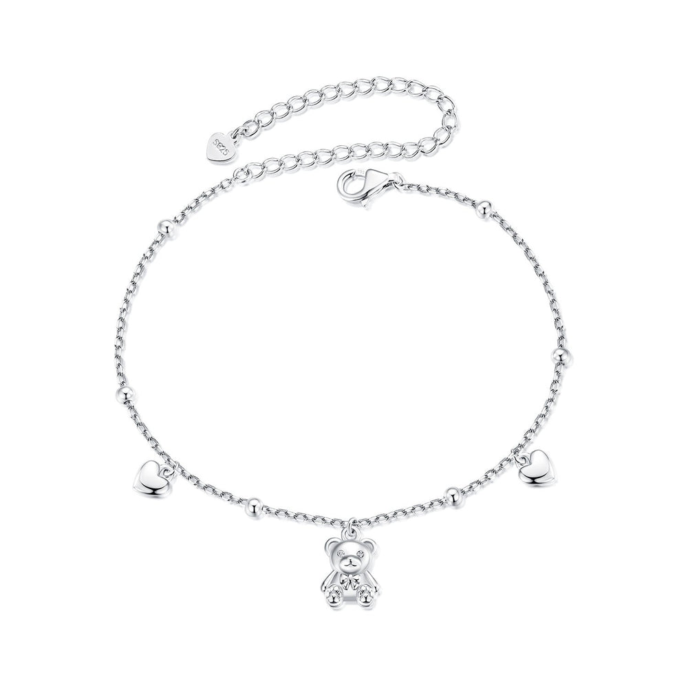 925 Sterling Silver Bracelet with Pavé Setting CZ, 150+60mm Length for Women