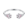 925 Sterling Silver White Gold Plated Pavé Setting CZ Ring