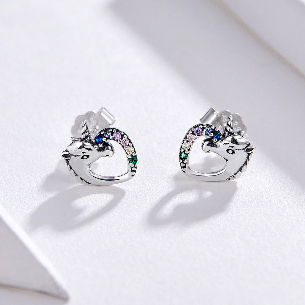 925 Sterling Silver Earrings with Oxidized Finish and Pavé Setting