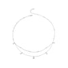 925 Sterling Silver Plated White Gold Moissanite Necklace 400+50mm for Women