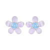 925 Sterling Silver Opal 8mm Earrings for Women