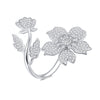 925 Sterling Silver Plated Platinum Pavé Setting CZ 0.2cm Ring