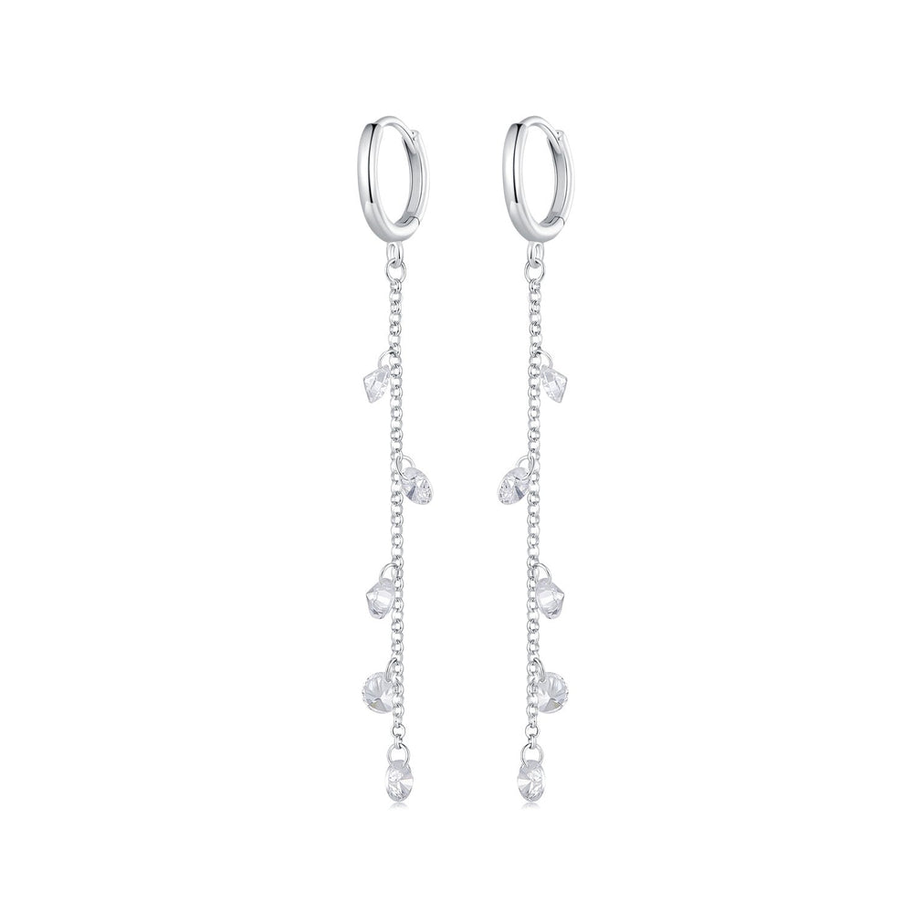 S925 Sterling Silver Pavé Setting CZ Earrings for Women