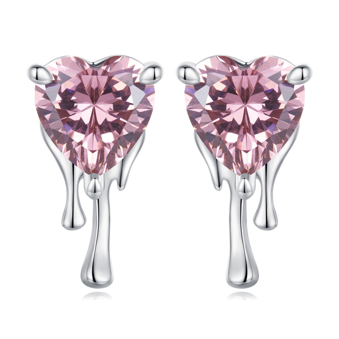 925 Sterling Silver CZ Earrings with Pavé Setting for Women