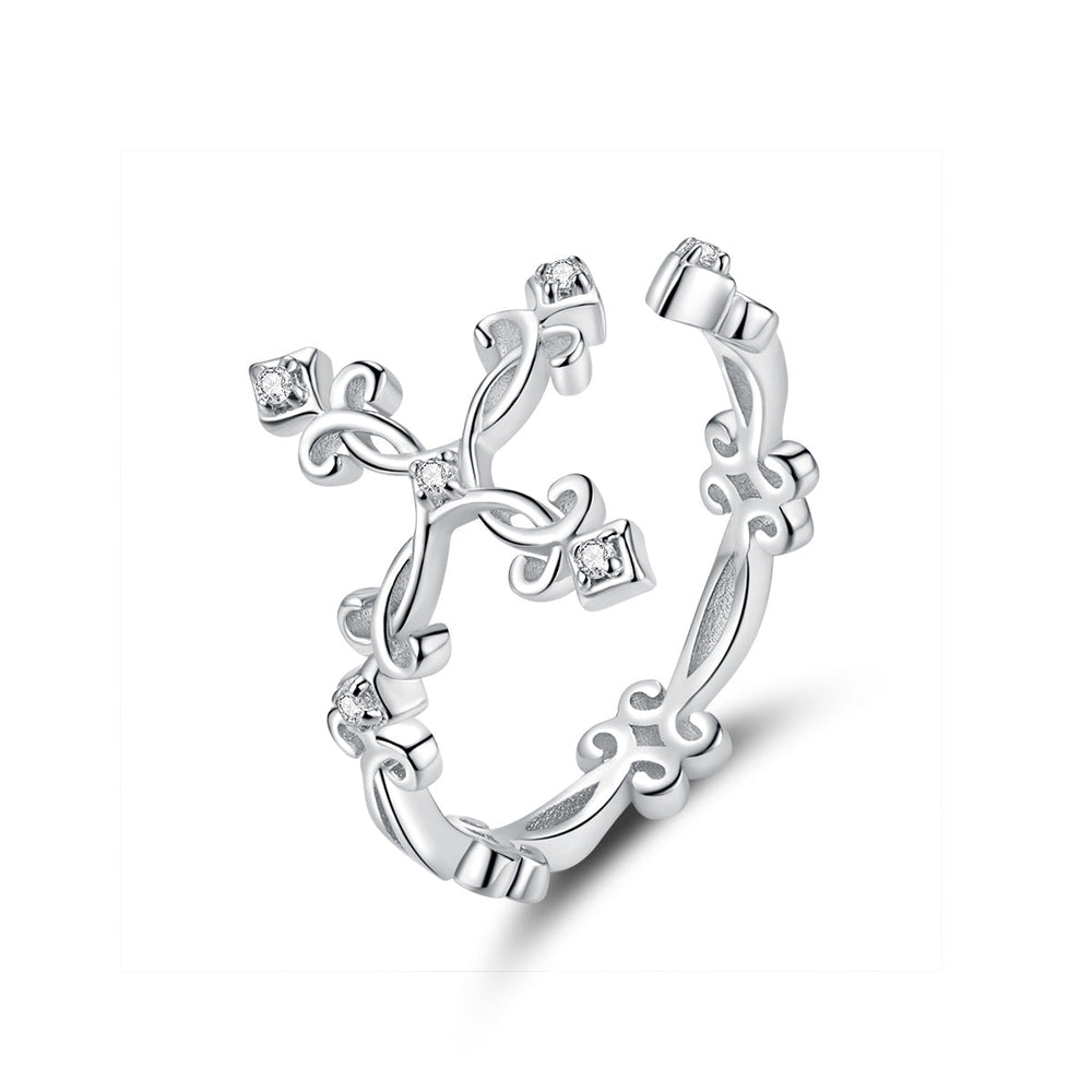 S925 Sterling Silver 0.4cm Width Pavé Setting CZ Ring
