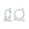 925 Sterling Silver Earrings for Women, Size 15*4mm, Inner Diameter 10mm, Plated Platinum