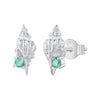 925 Sterling Silver Earrings with Transparent Glass, 5x12mm for Women