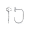 S925 Silver Brass and White Gold Plated 1.4cm Earrings for Women