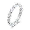925 Sterling Silver Plated Platinum Ring Size 6 for Women