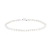 925 Sterling Silver Necklace with Natural Pearl and Platinum Plating, 38+5cm, Women
