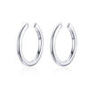 925 Sterling Silver Earrings with Platinum Plating, 1.3cm for Women