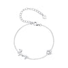 925 Sterling Silver Plated Platinum 150mm+60mm Bracelet for Women