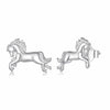 925 Sterling Silver Earrings 0.9*1.3cm with White Gold Plating for Women