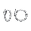 925 Sterling Silver Earrings for Women, Oxidized Silver, 1.4x0.35 cm