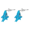 925 Sterling Silver Oxidized Enamel Earrings for Women - 1.3x0.5cm