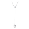 925 Sterling Silver White Gold Plated Necklace with Quality Shell Pearl and CZ for Women