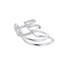 925 Sterling Silver Earrings with CZ and White Gold Plating