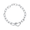 925 Sterling Silver Plated White Gold 19.0 cm Bracelet