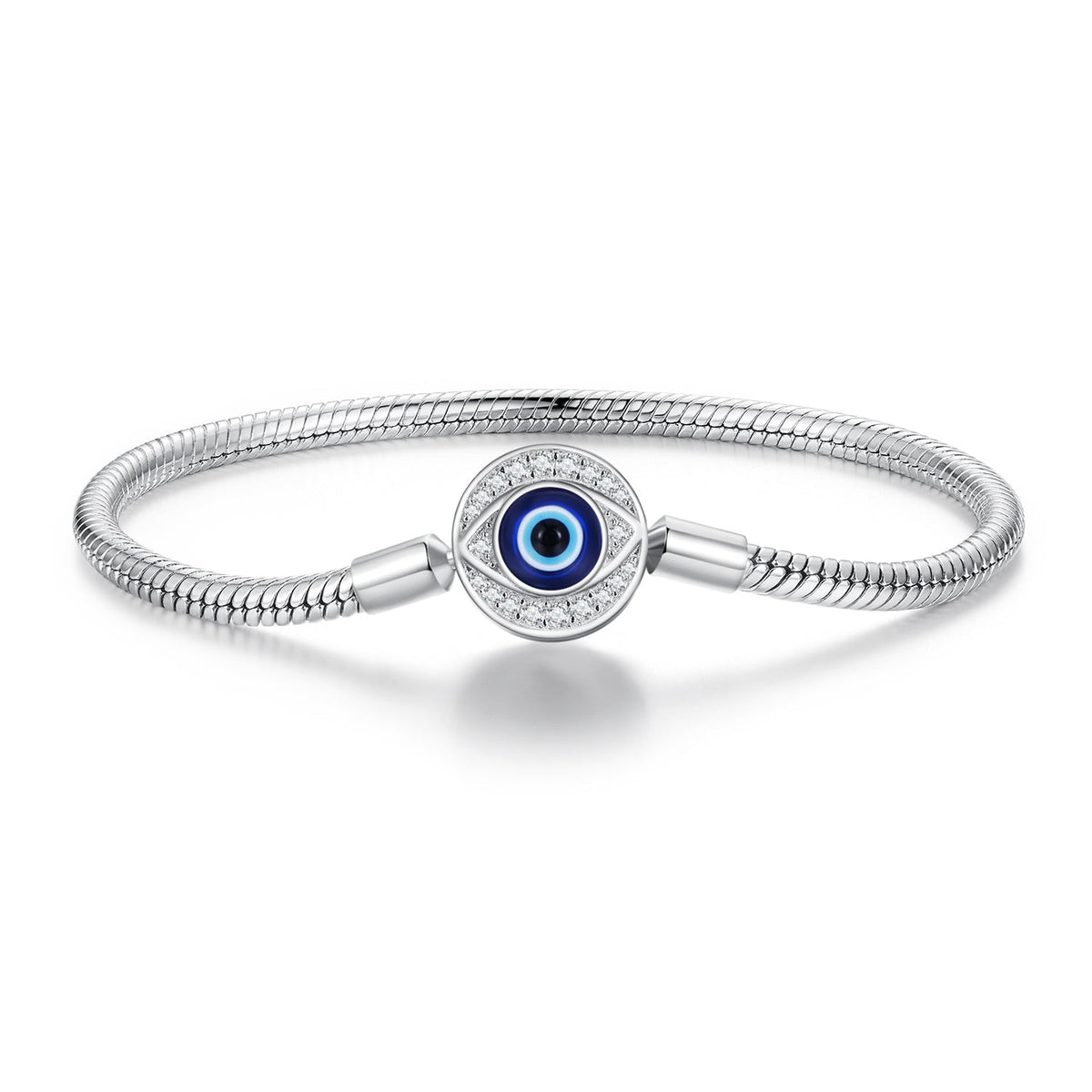 925 Sterling Silver Bracelet with CZ & Resin, Size 17.0 - изображение 4 из 9