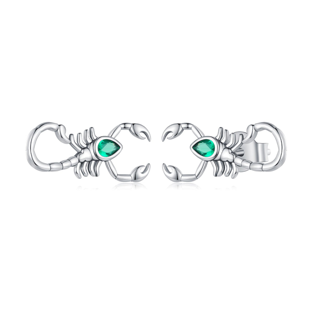 925 Sterling Silver Earrings with Pavé Setting CZ and Oxidized Finish for Women