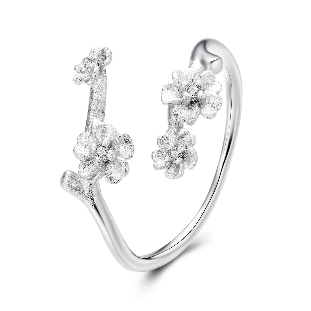 925 Sterling Silver Plated White Gold Ring for Women