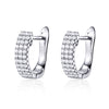 925 Sterling Silver Earrings with Pavé Setting CZ 1.3*0.4cm