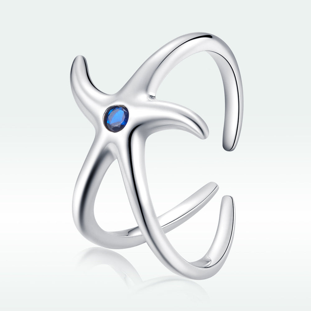 S925 Sterling Silver Oxidized Ring with Pavé Setting and CZ