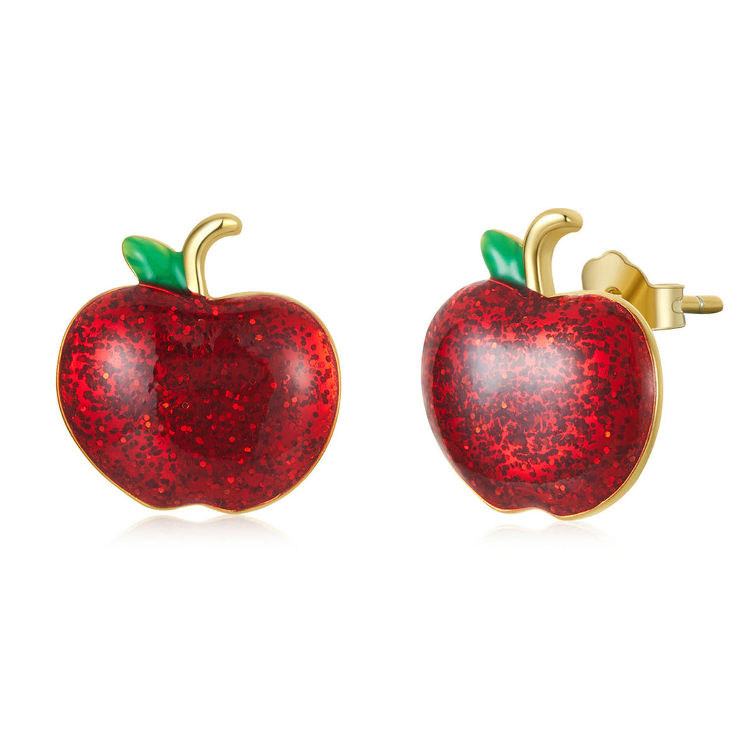 925 Sterling Silver Enamel Plated Gold Earrings
