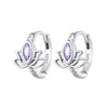 925 Sterling Silver Earrings with Pavé Setting CZ - 1.3x1.0cm - Oxidized Silver for Women