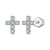 925 Sterling Silver Moissanite Earring 0.7x0.6cm for Women