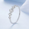 925 Sterling Silver Ring Size 6.0 with Pavé CZ in White Gold Finish for Women