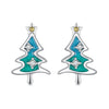 925 Sterling Silver Enamel Pavé CZ Earrings for Women