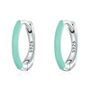 925 Sterling Silver Earrings with Enamel Finish, 1.2cm for Women