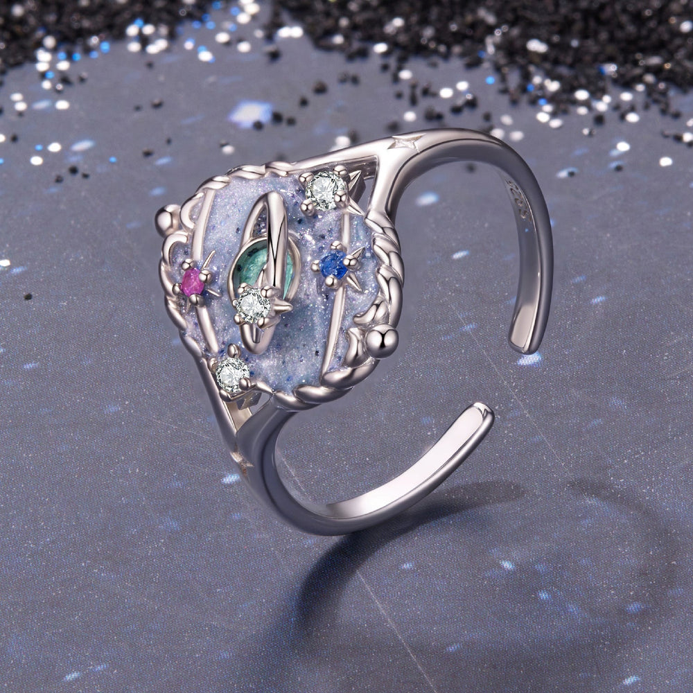 925 Sterling Silver Pendant 1.5*1.2 cm with Enamel and CZ for Women