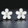 925 Sterling Silver Enamel Earrings - 0.9CM