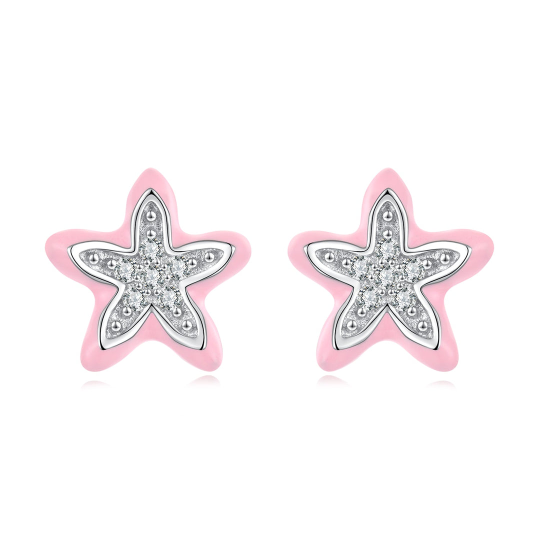925 Sterling Silver Enamel CZ Earrings for Women