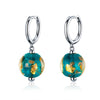 925 Sterling Silver Earrings with Glass Bead for Women