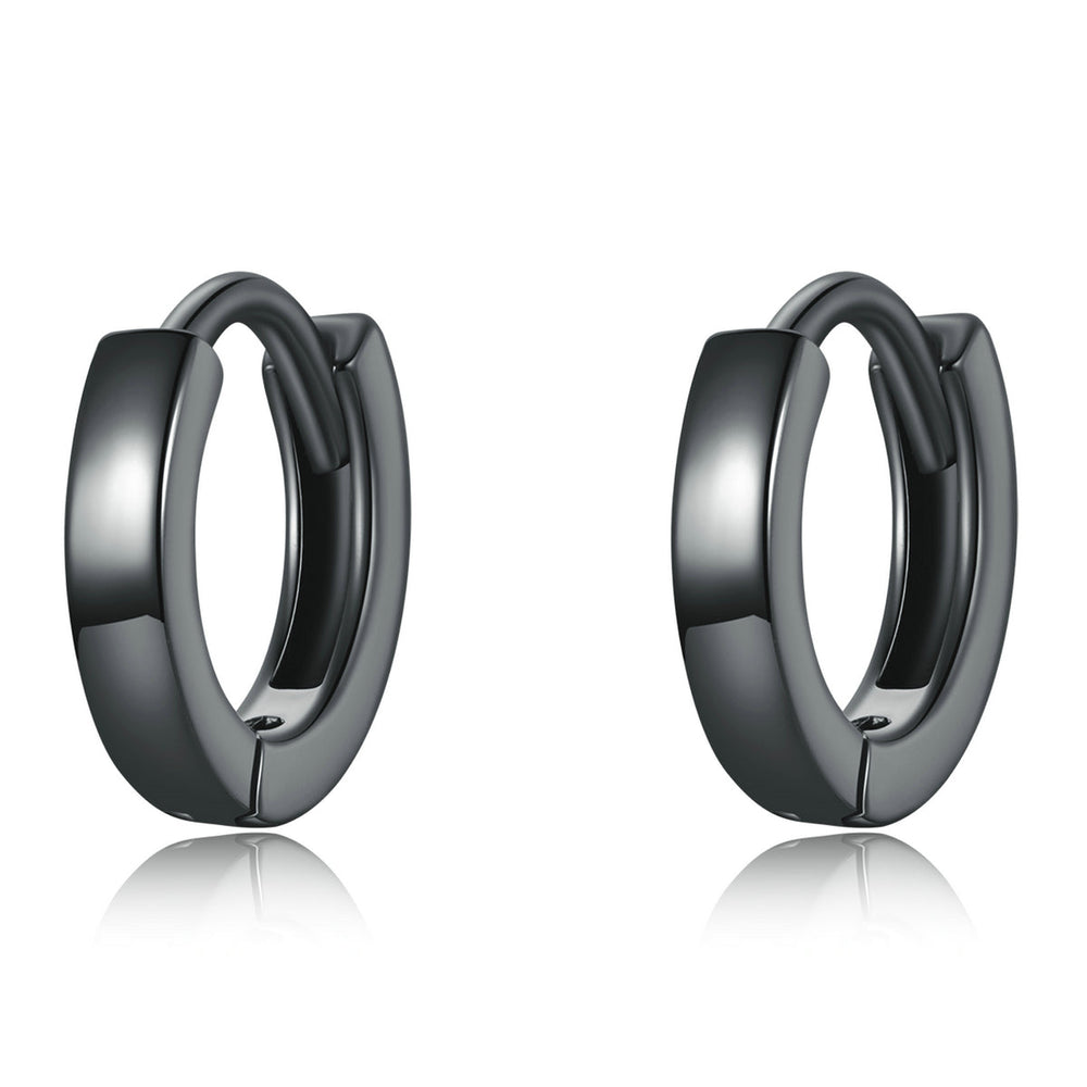 925 Sterling Silver & Plated Black Gold Earrings
