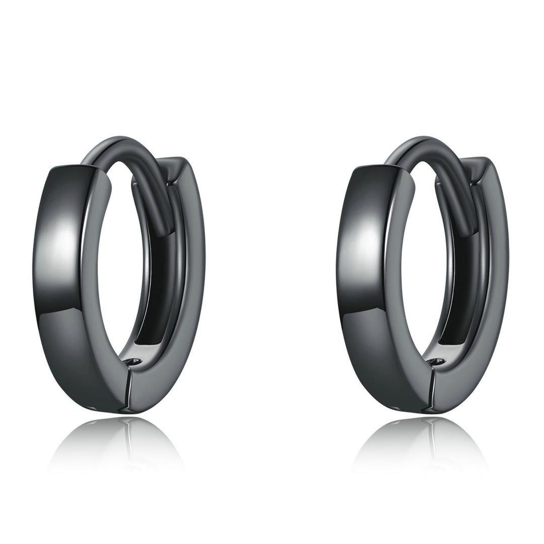 925 Sterling Silver & Plated Black Gold Earrings