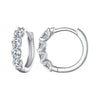 925 Sterling Silver Moissanite 0.1 Carat Platinum Plated Earrings for Women