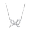 925 Sterling Silver Plated White Gold 40+5cm Adjustable Necklace for Women