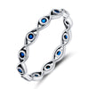 925 Sterling Silver Oxidized CZ Pavé Setting Ring Size 6.0 for Women
