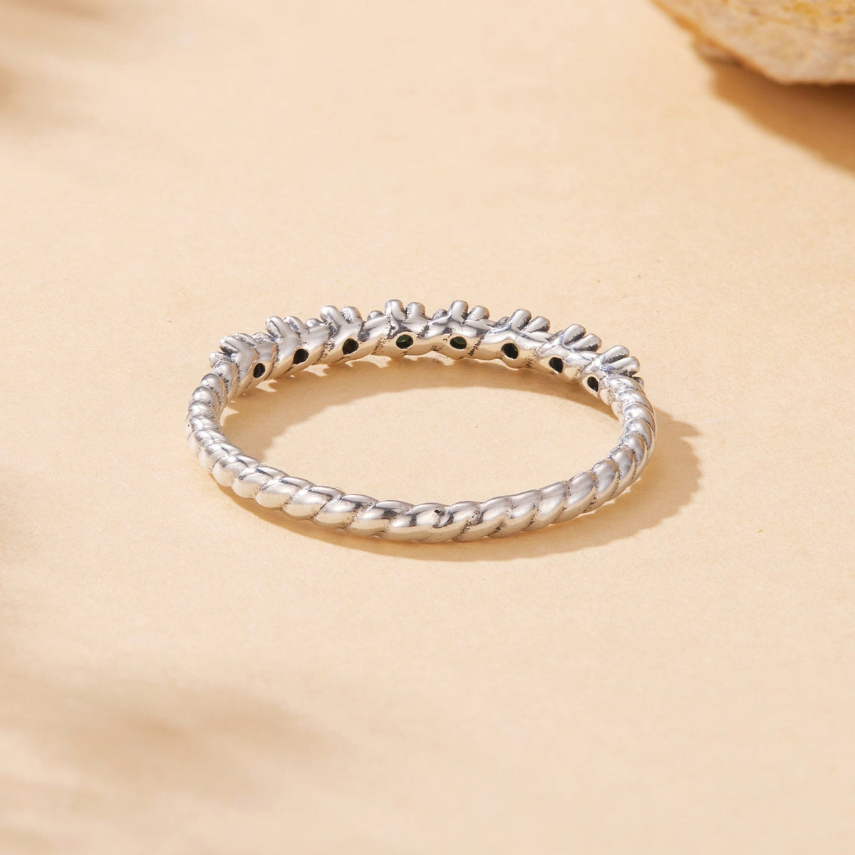 Anillo de Plata Fina 925 con Turquesa Sintética Talla 6.0