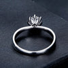 925 Sterling Silver Plated Moissanite Ring Size 6
