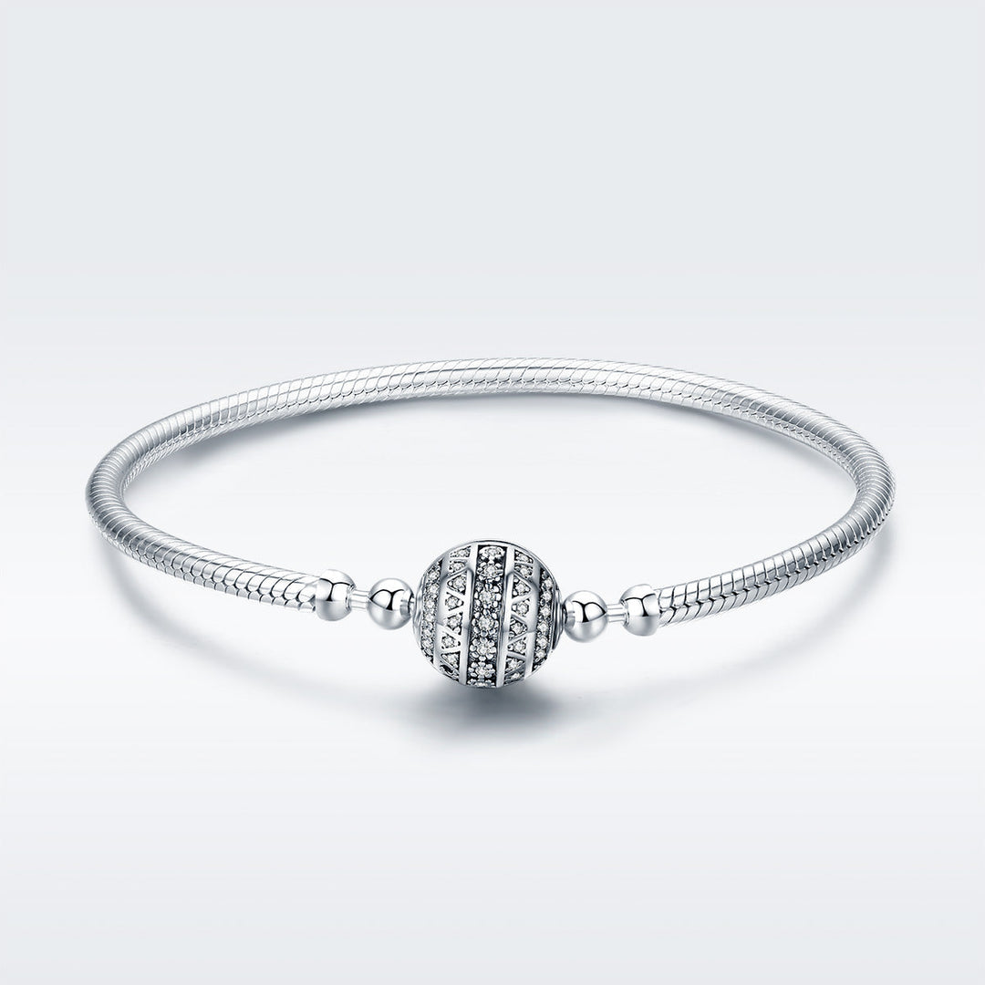 925 Sterling Silver SCB Bracelet Style Nan Size 17.0 for Women