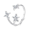925 Sterling Silver Pavé Setting CZ White Gold Ring for Women